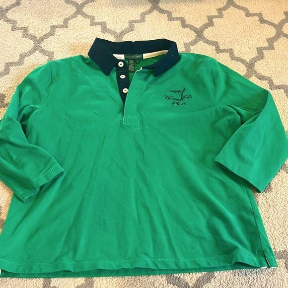Lauren Ralph Lauren Tops - Lauren Ralph Lauren MCMLXVII Green Polo Shirt Size XL embroidered ,patch on back